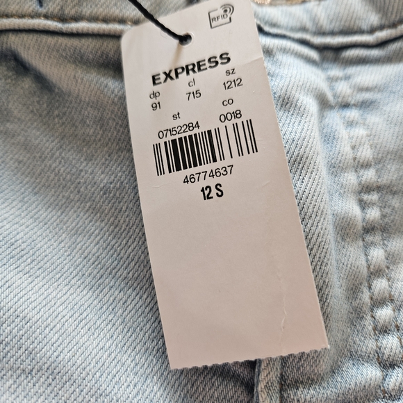 Express Light Blue Flare Jeans - Picture 8 of 12